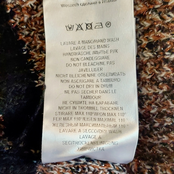 KAOS brown & black chunky knit oversized sweater, EU-XL, NWT - Picture 8 of 9